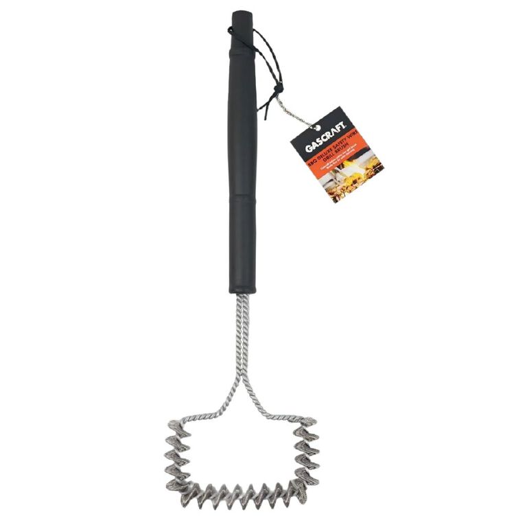 Gascraft BBQ Deluxe Safety Wire Grill Brush 37cm, , hi-res