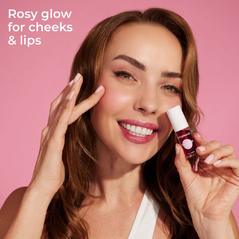 MCoBeauty Cheek & Lip Stain 2-In-1 Liquid Tint Rosy Red, , hi-res