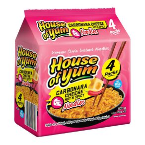 Korean Style Noodles Hot & Spicy Carbonara Flavor 520g