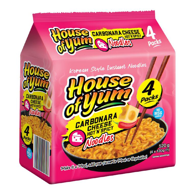 House of Yum Korean Style Noodles Hot & Spicy Carbonara Flavor 520g