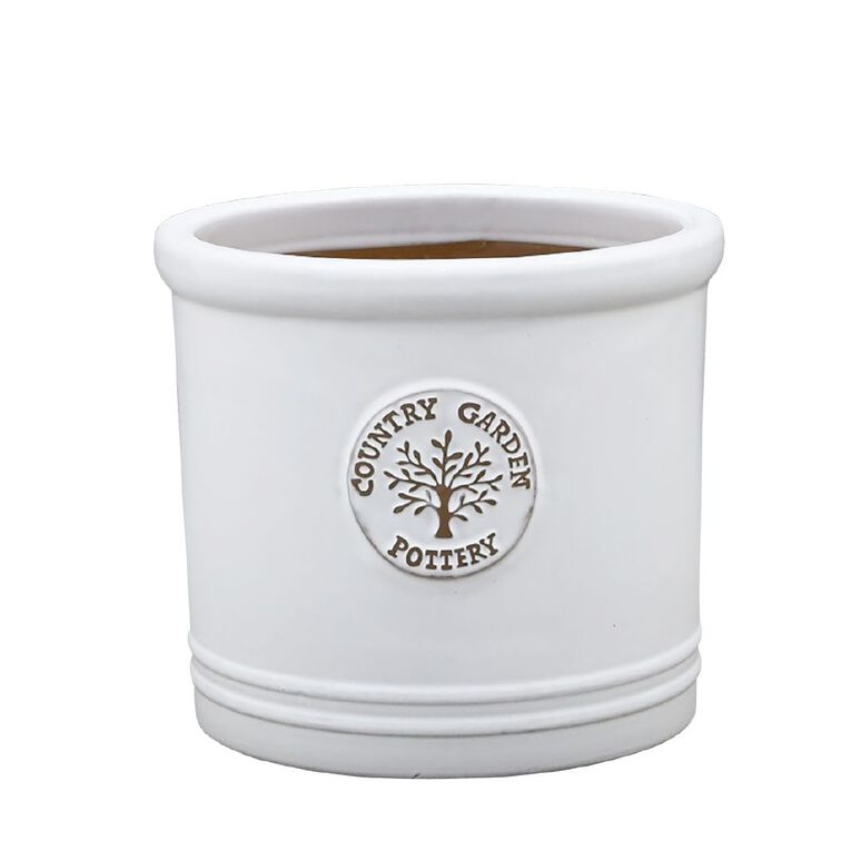 Kiwi Garden Cylinder Planter 31cm White, , hi-res