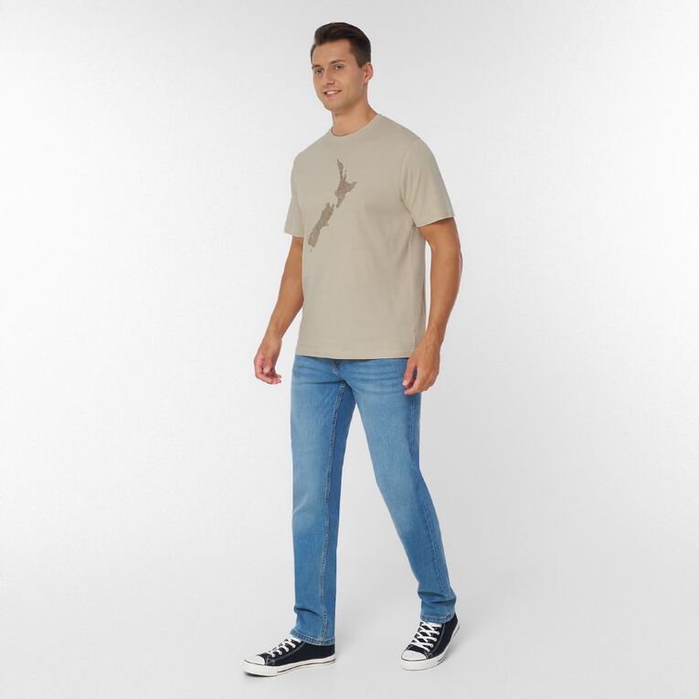 H&H Men's Regular Fit Printed Tee, Brown Light, hi-res