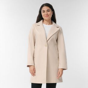 H&H Women's Soft Touch Button Midi Coat
