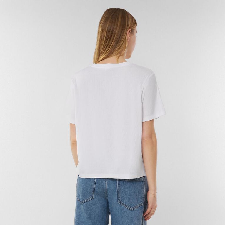 H&H Women's Graphic Sleep Tee, White, hi-res