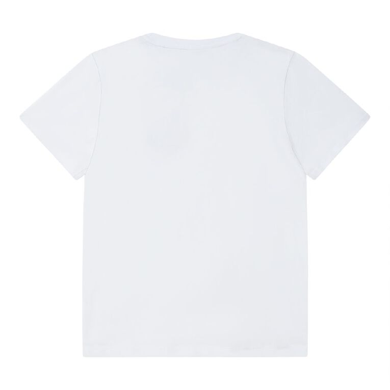 Young Original Short Sleeve Plain Tee, White, hi-res