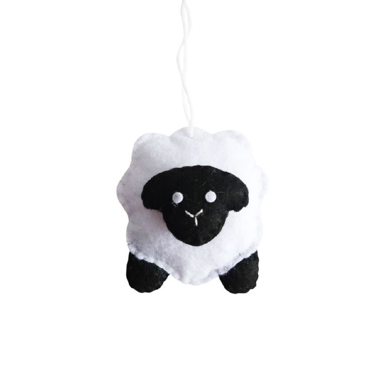 Wonderland Felt Hanging Ornament Sheep 9cm, , hi-res