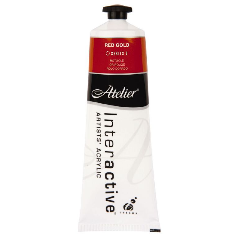 Atelier S3 Acrylic Paint Red Gold 80ml, , hi-res