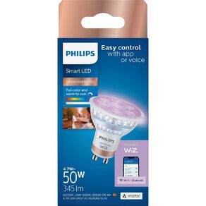 Philips Smart LED GU10 RGB Light Bulb 4.7W Glass