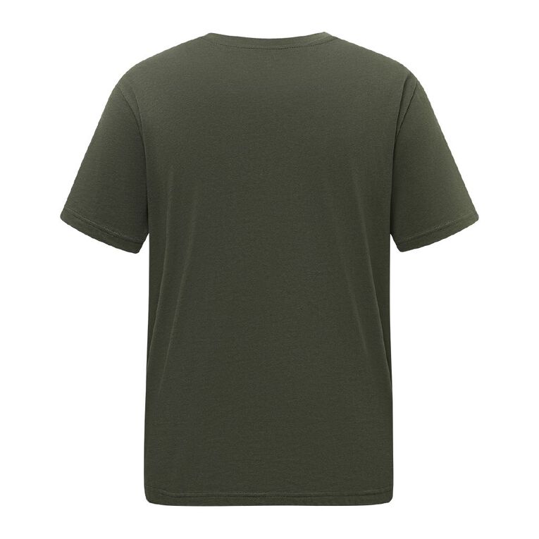 H&H Men's Regular Fit Crew Neck Tee, Green Dark, hi-res
