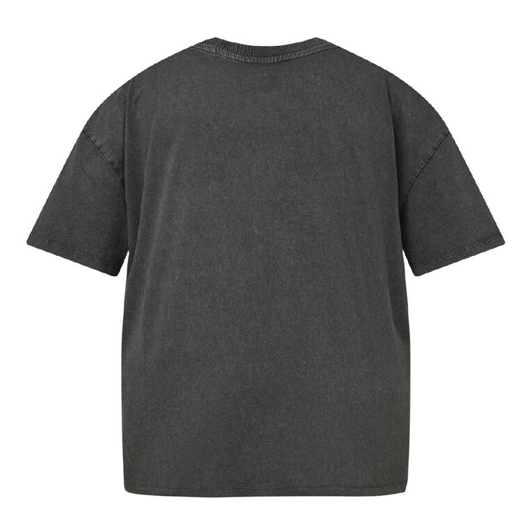 H&H Curve Women's Short Sleeve BF Print Tee, Black, hi-res