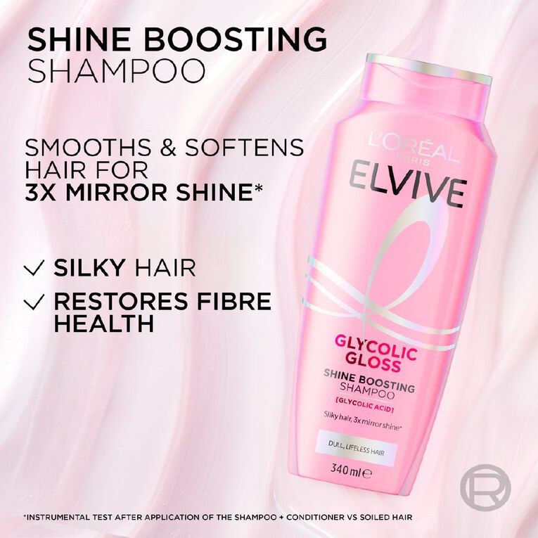 L'Oreal Paris Elvive Glycolic Gloss Shampoo 340ml, , hi-res