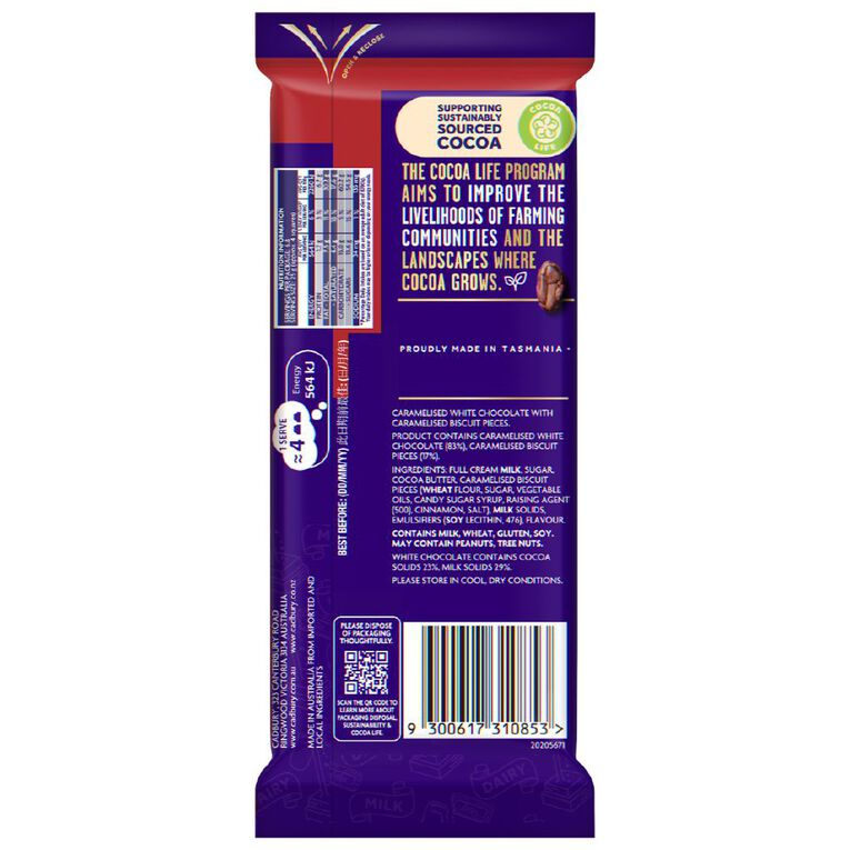 Cadbury Biscoff Caramilk Block 170g, , hi-res