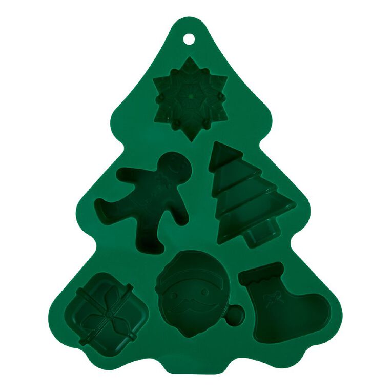 Wonderland Home Christmas Tree Shaped Ice Block Mould Green, , hi-res