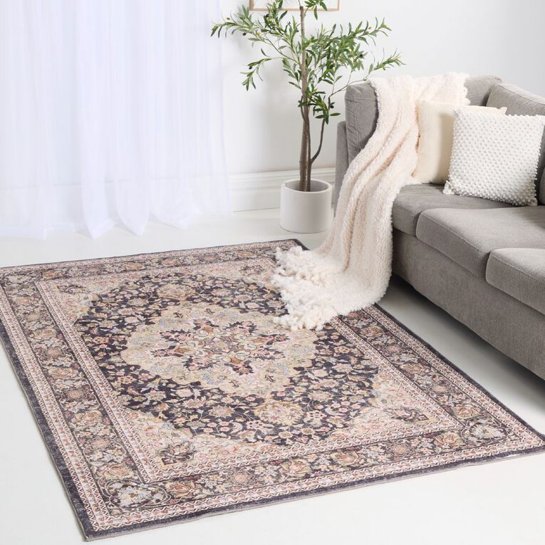Living & Co Printed Rug Multi-Coloured 160cm x 230cm, , hi-res