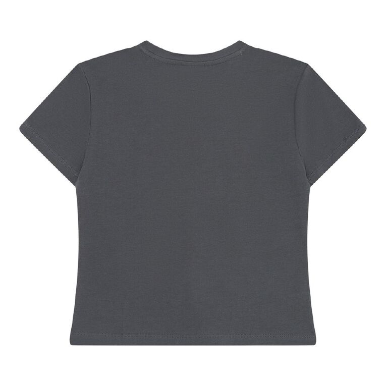 Wicked Short Sleeve Baby Tee, Grey Dark, hi-res