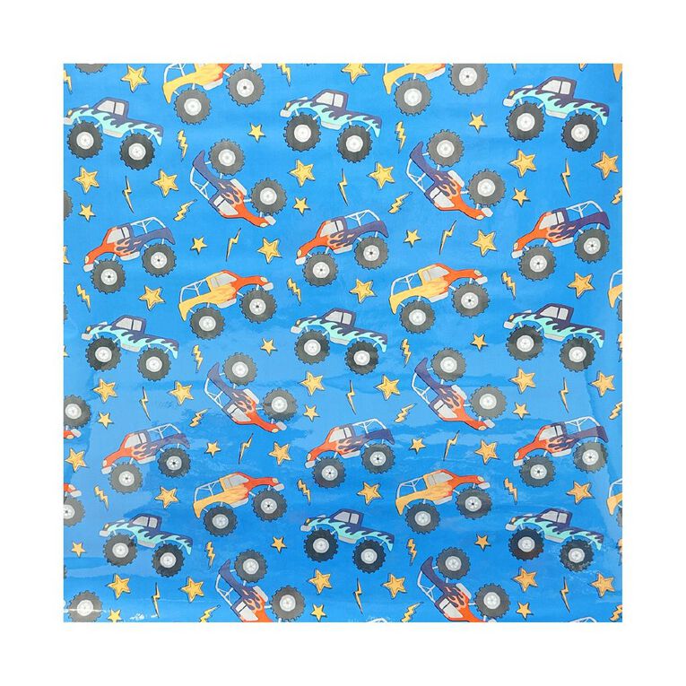 WS Book Covering Monster Truck 45cm x 1m, , hi-res