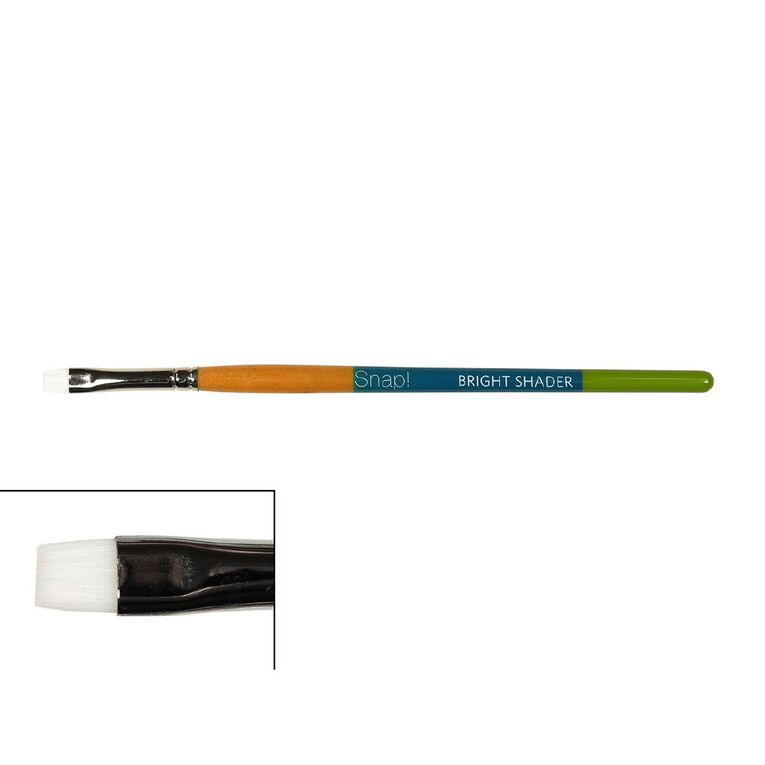 Princeton Snap Brush Short Handle Taklon Bright Shader 6 White, , hi-res