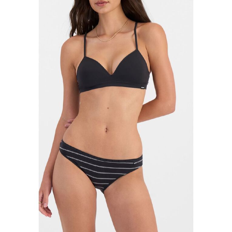 B FOR BONDS Women's Bikini Briefs 2 Pack, Black/White, hi-res