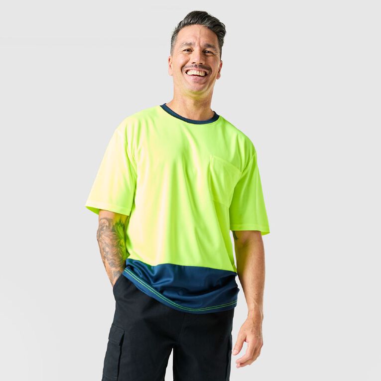 Rivet Compliant Short Sleeve Fluoro Tee, Yellow Mid, hi-res