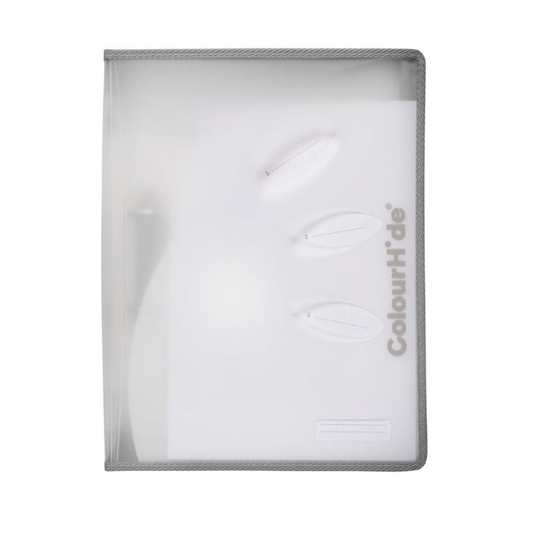 ColourHide Ring Zipper Binder Clear, , hi-res
