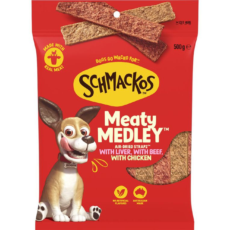 Schmackos Strapz Variety Pack Dog Treats 500g, , hi-res