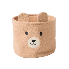 Living & Co Kids Boucle Bear Basket Brown Mid
