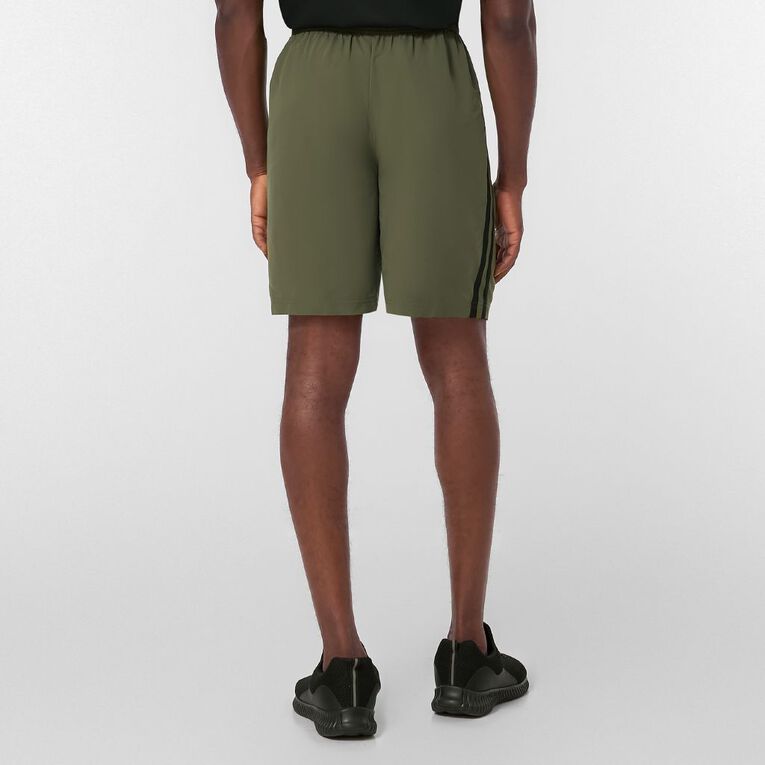 Active Intent Men's Stripe Detail Shorts, Green Dark, hi-res
