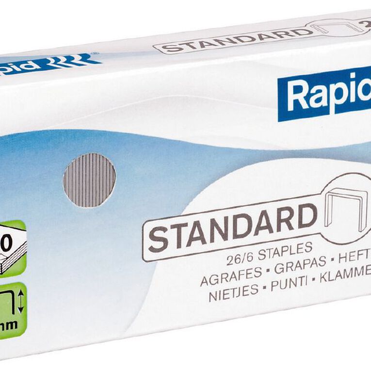 Rapid Staples 26/6 Pack of 5000 Silver, , hi-res