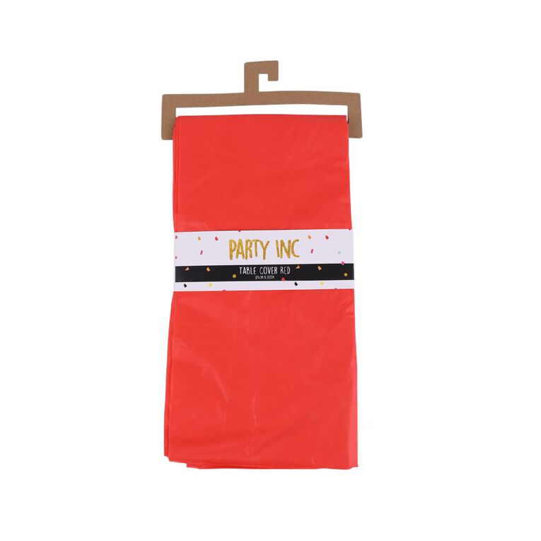 Party Inc Table Cover 137cm x 274cm Red, , hi-res