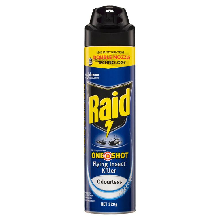 Raid One Shot Flying Insect Killer Odourless 320g, , hi-res