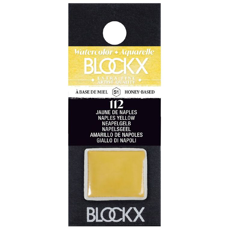 BLOCKX Watercolour Half Pan S1 112 Naples Yellow Yellow, , hi-res