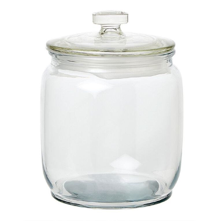 Living & Co Round Glass Jar Clear 1.5L, , hi-res