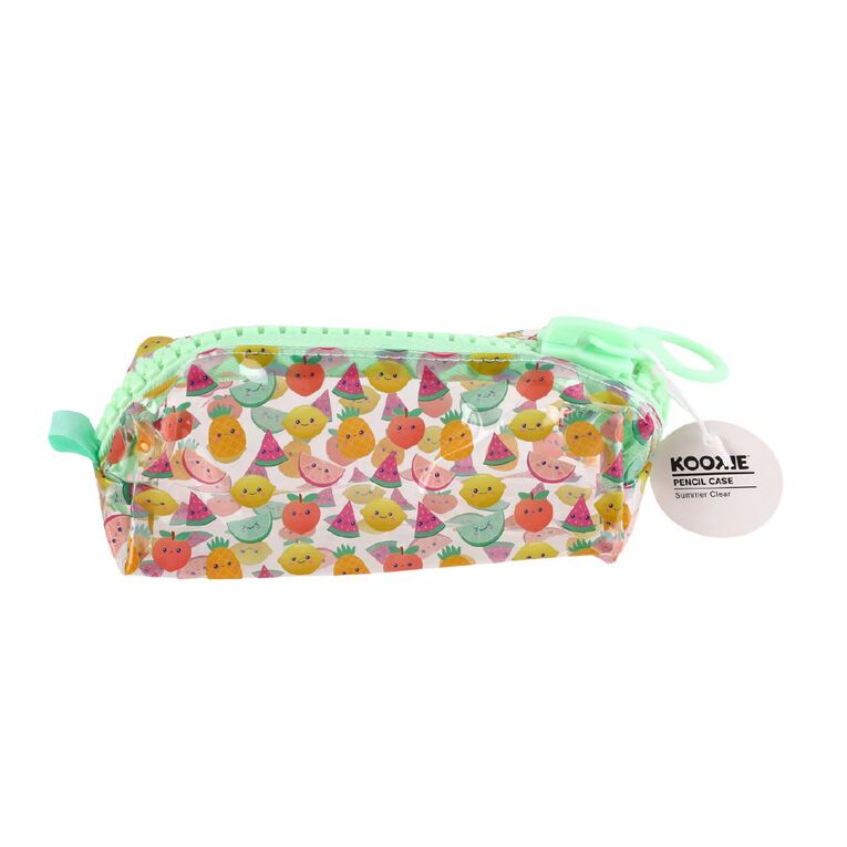 Kookie Summer Pencil Case Clear All Over Print, , hi-res