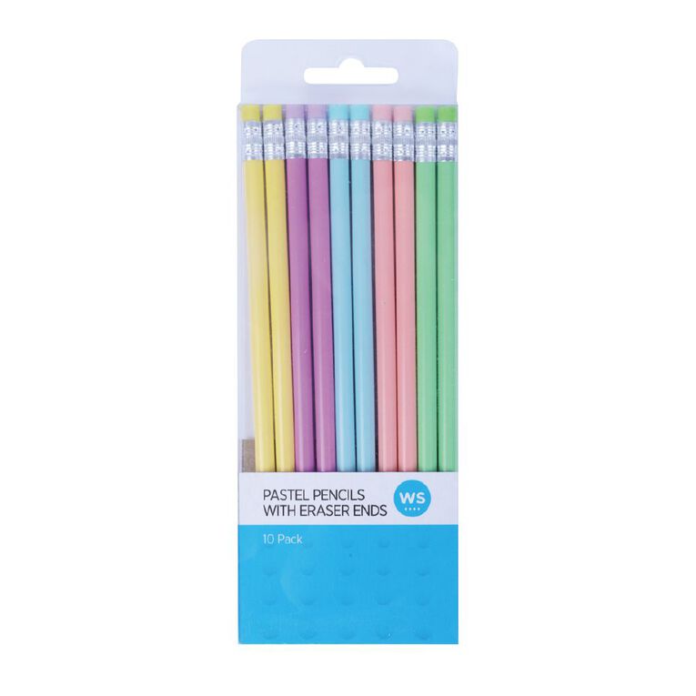 WS Pencils Pastel Coloured Barrel 10 Pack, , hi-res