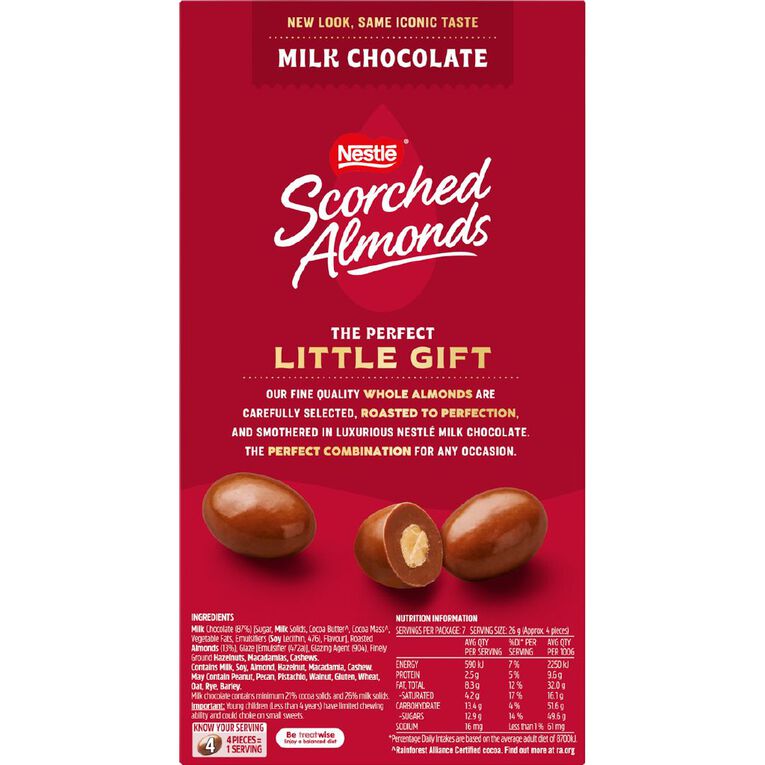 Nestle Scorched Almonds Milk Chocolate 180g, , hi-res