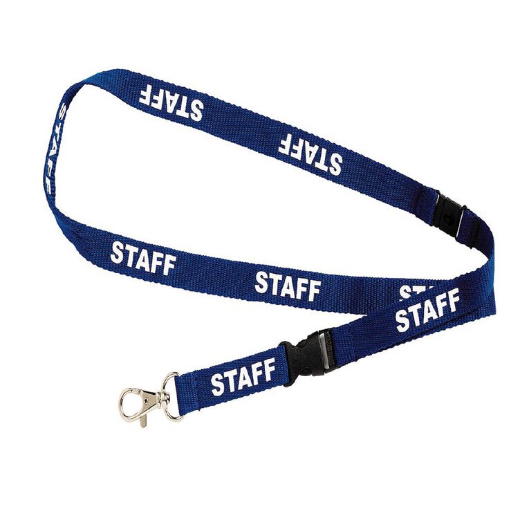 Rexel Lanyard Staff Blue 5 Pack, , hi-res