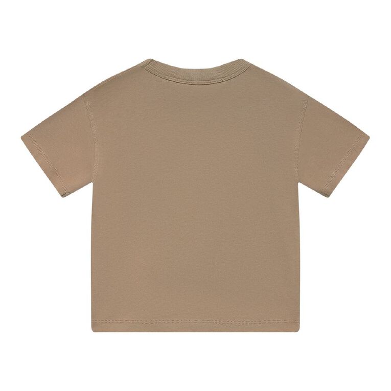 Young Original Toddler Short Sleeve Boxy Print Tee, Brown Mid, hi-res
