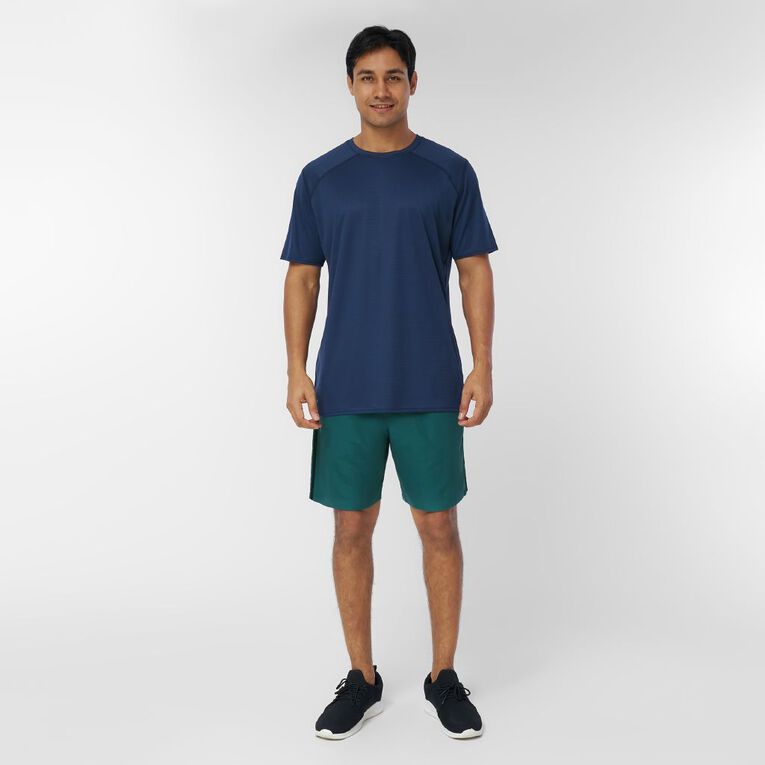Active Intent Men's Double Stripe Shorts, Green Dark, hi-res