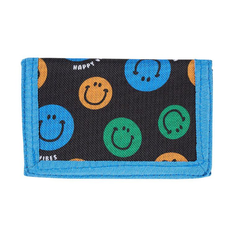 Young Original Kids' Hook & Loop Wallet, Black/Blue, hi-res