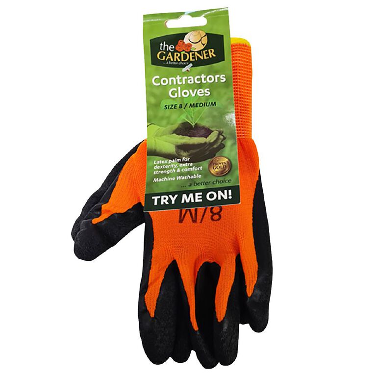 The Gardener Latex Contractor Gardening Gloves Assorted Medium, , hi-res