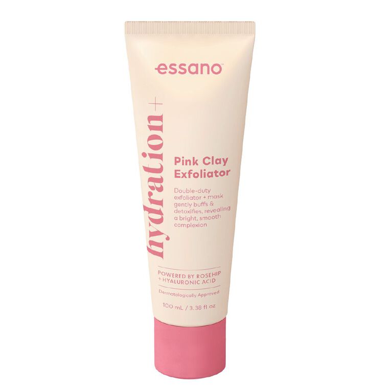 Essano Hydration+ Pink Clay Exfoliator 100ml, , hi-res