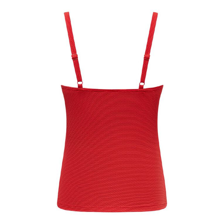 H&H Women's V-Neck Tankini, Red Mid, hi-res