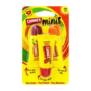 carmex mini squeeze tube - strawberry cherry and pineapple 5 g