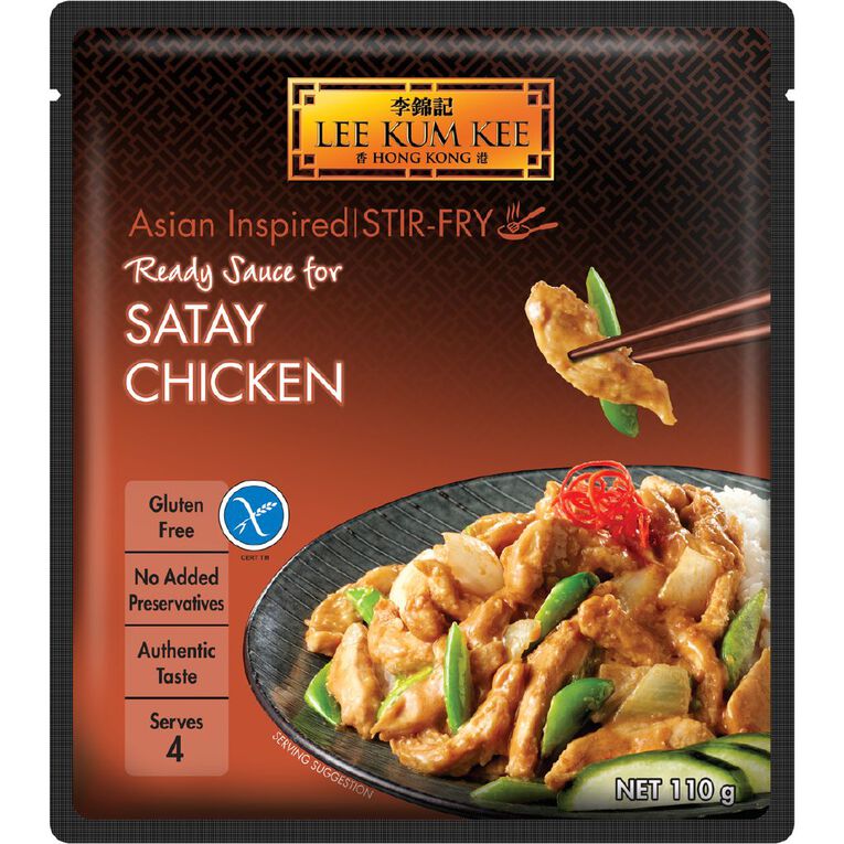 Lee Kum Kee Ready Sauce Gluten Free Satay Chicken 110g, , hi-res