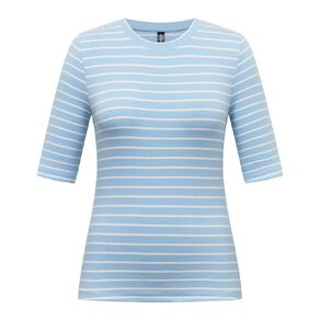H&H Women's 3/4 Sleeve Stretch Stripe Top