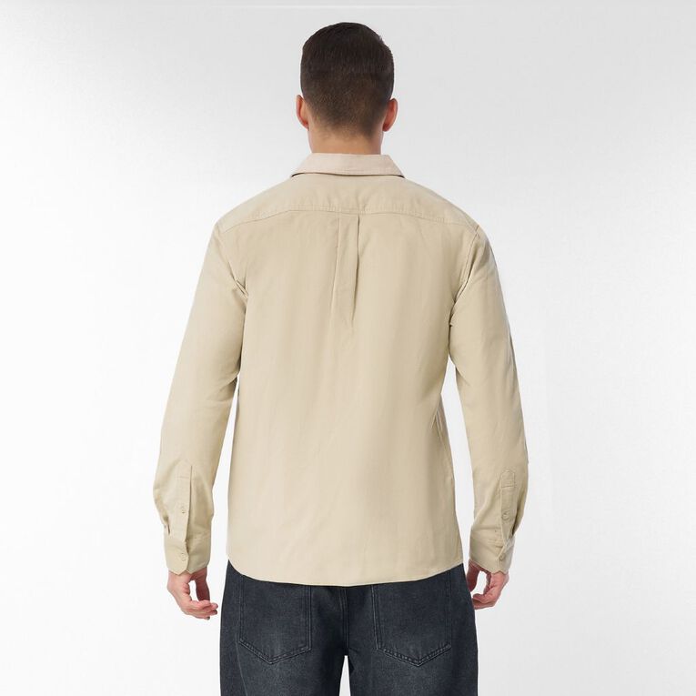 H&H Men's Long Sleeve Cord Shirt, Brown Light, hi-res