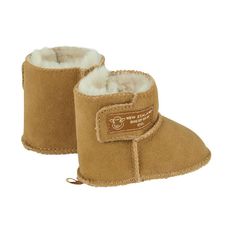 NEW ZEALAND SHEEPSKIN CO. Infants' Sheepskin Lined Slipper Boots, Brown Light, hi-res