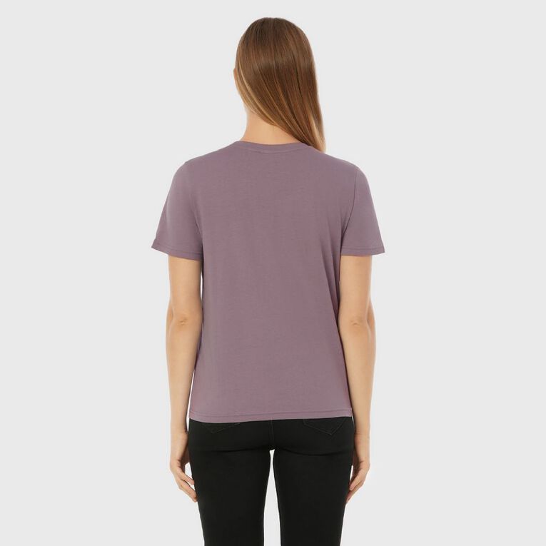H&H Women's Short Sleeve Crew Neck Cotton Tee, Grey Mid, hi-res