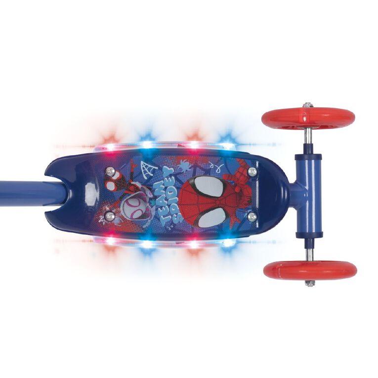 Spider-Man 3 Wheel Electro Light Preschool Scooter, , hi-res