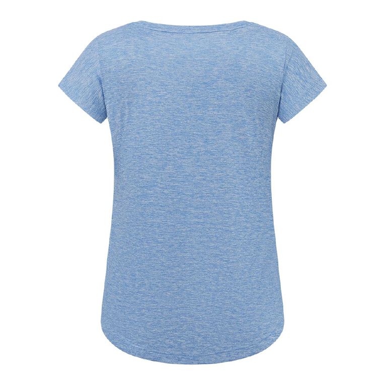 Active Intent Women's Active Cationic Tee, Blue Mid, hi-res